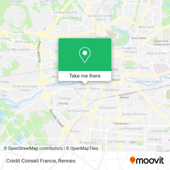 Crédit Conseil France map