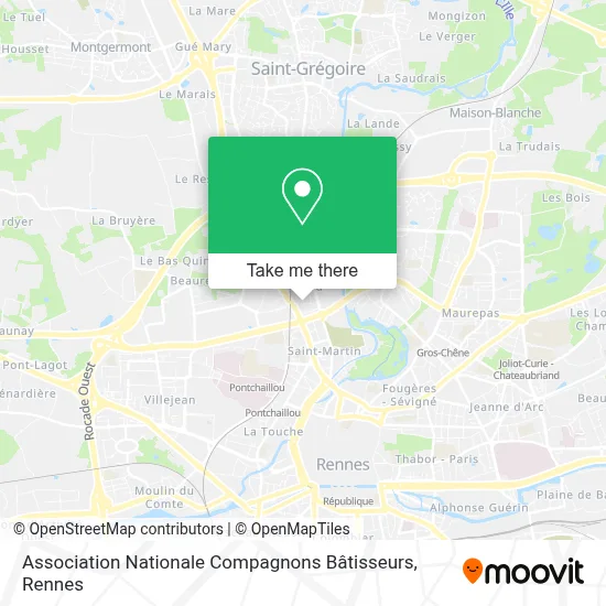 Association Nationale Compagnons Bâtisseurs map