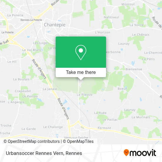Urbansoccer Rennes Vern map