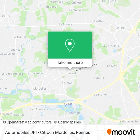 Automobiles Jtd - Citroen Mordelles map