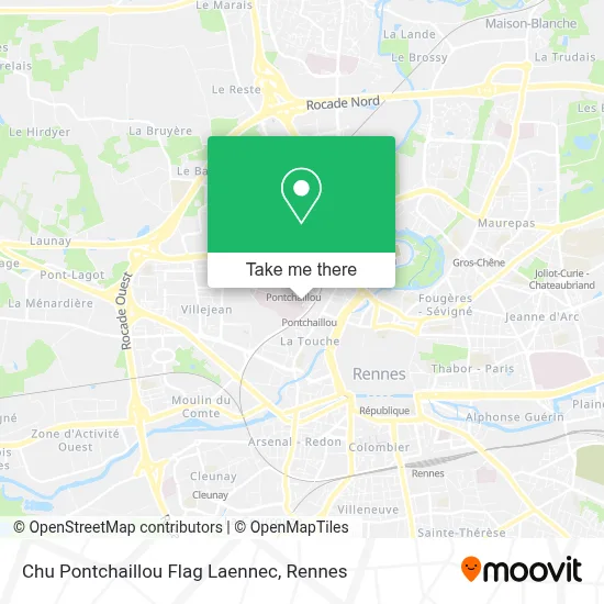 Chu Pontchaillou Flag Laennec map