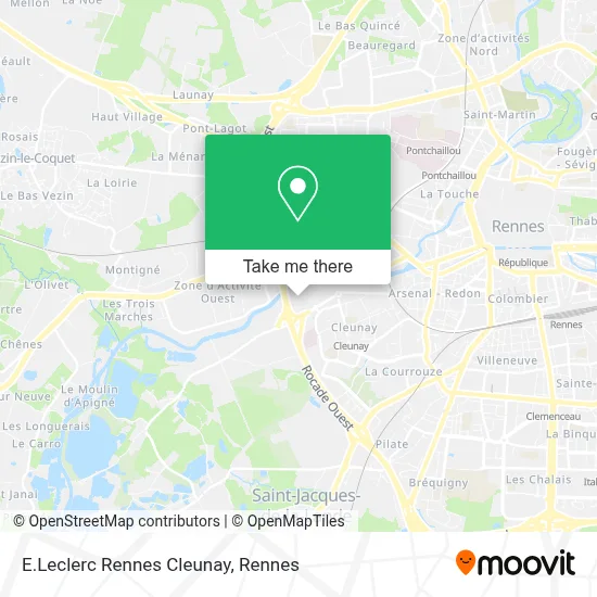 E.Leclerc Rennes Cleunay map