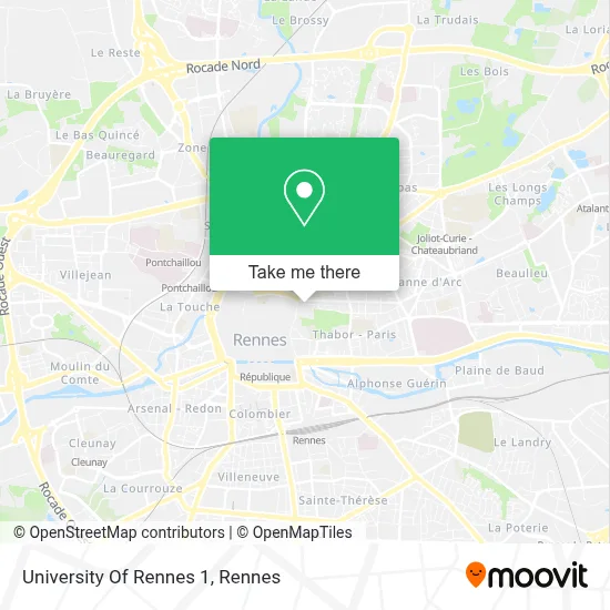 University Of Rennes 1 map