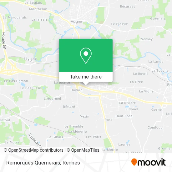 Remorques Quemerais map
