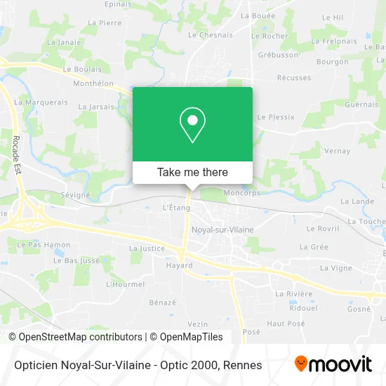 Opticien Noyal-Sur-Vilaine - Optic 2000 map