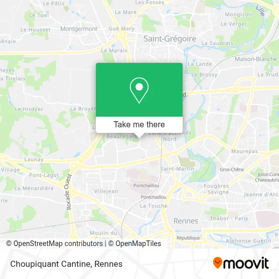 Mapa Choupiquant Cantine