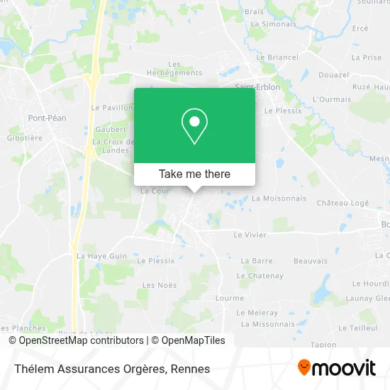 Thélem Assurances Orgères map