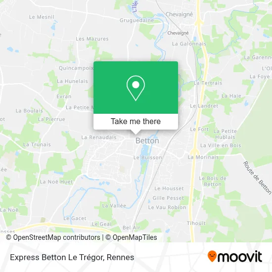 Express Betton Le Trégor map