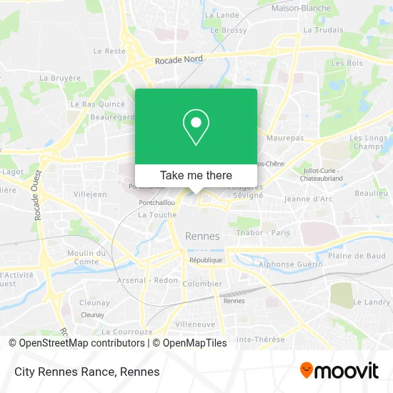City Rennes Rance map