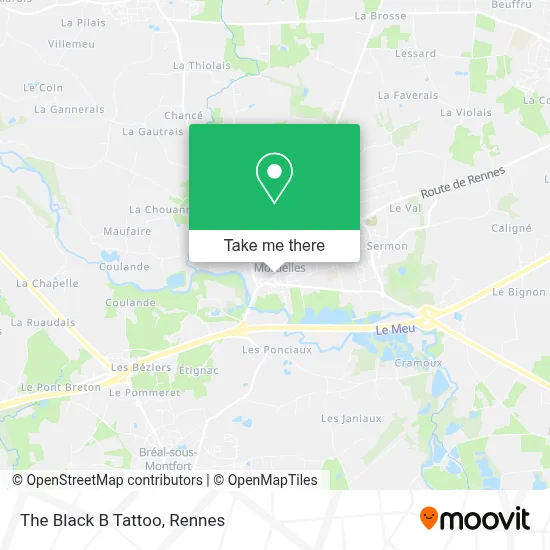 The Black B Tattoo map