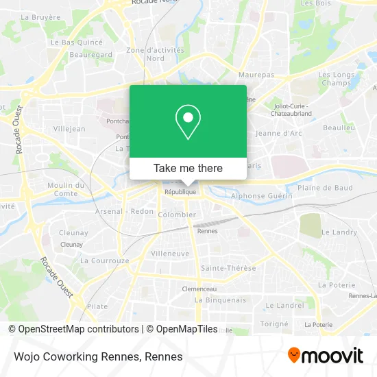 Wojo Coworking Rennes map