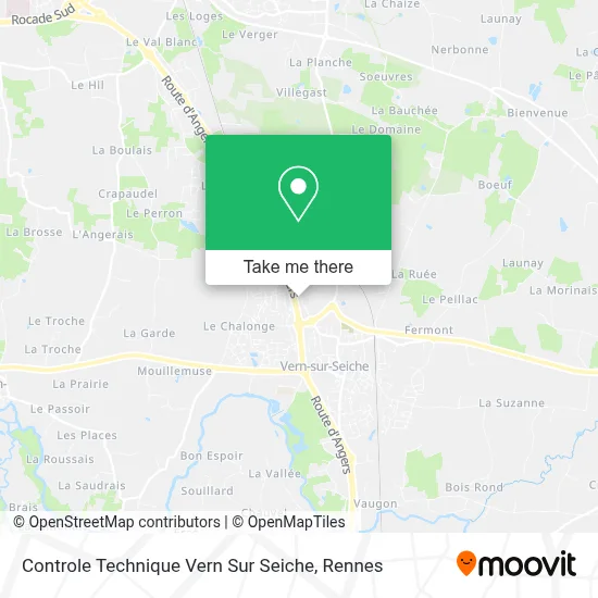 Controle Technique Vern Sur Seiche map