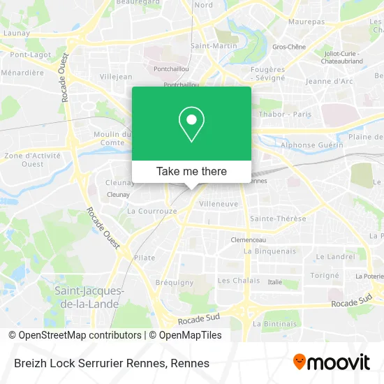 Breizh Lock Serrurier Rennes map