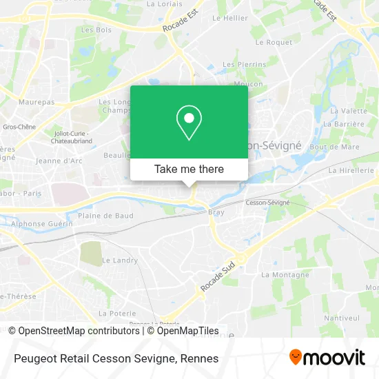 Peugeot Retail Cesson Sevigne map