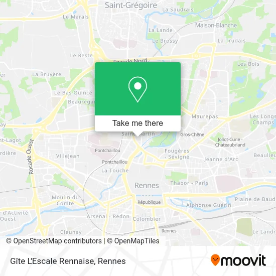 Gîte L'Escale Rennaise map
