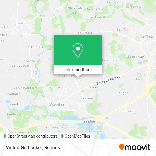 Vinted Go Locker map
