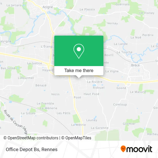 Office Depot Bs map