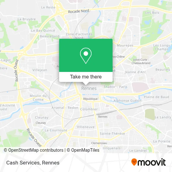 Cash Services map