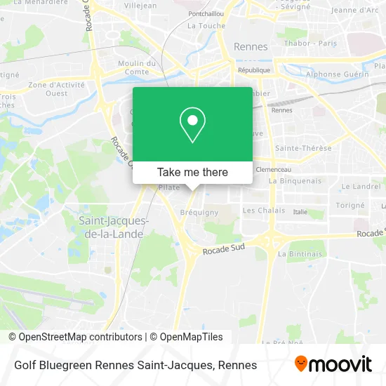 Golf Bluegreen Rennes Saint-Jacques map
