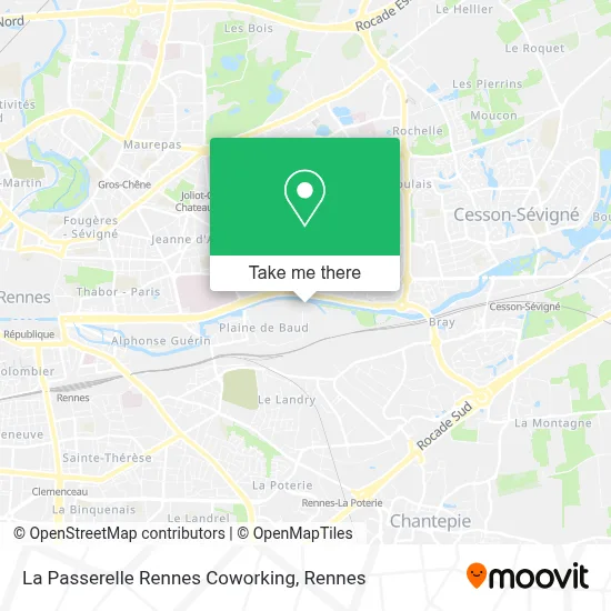 La Passerelle Rennes Coworking map
