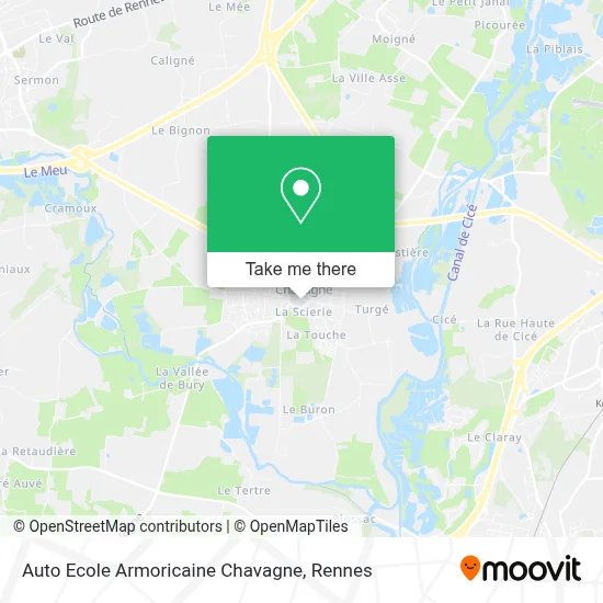 Auto Ecole Armoricaine Chavagne map