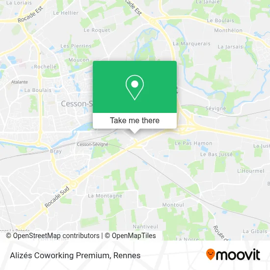 Alizés Coworking Premium map