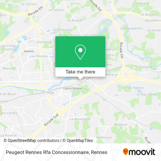 Peugeot Rennes Rfa Concessionnaire map