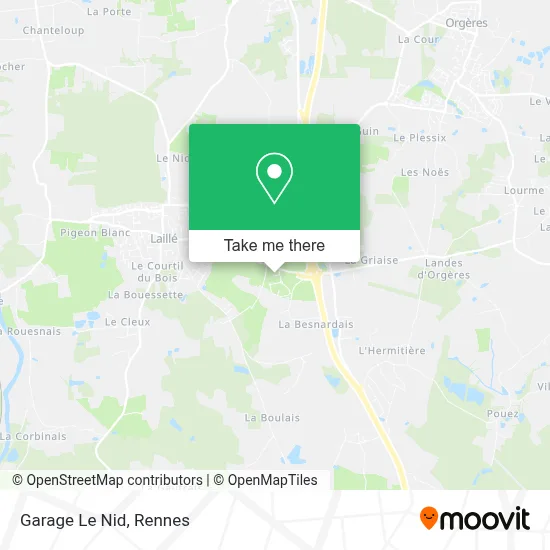 Garage Le Nid map