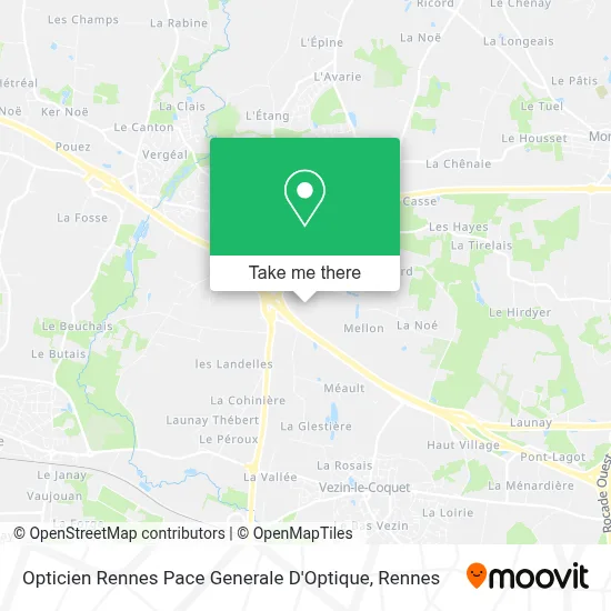 Opticien Rennes Pace Generale D'Optique map