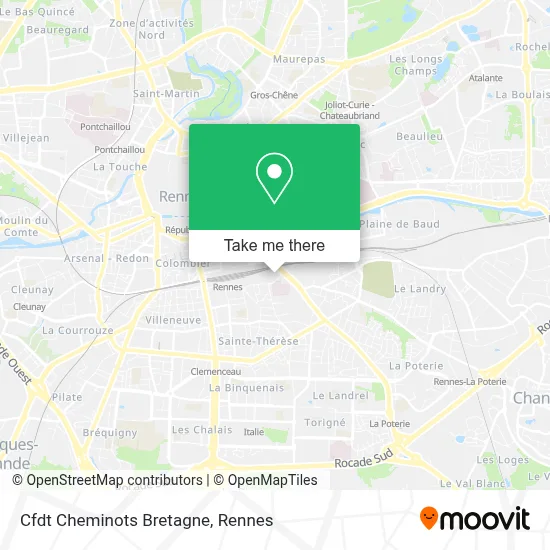 Cfdt Cheminots Bretagne map