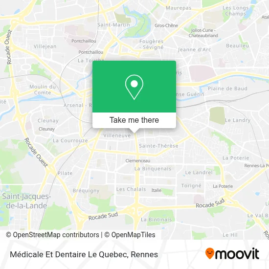 Médicale Et Dentaire Le Quebec map