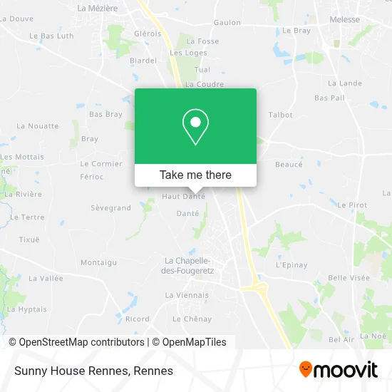 Sunny House Rennes map
