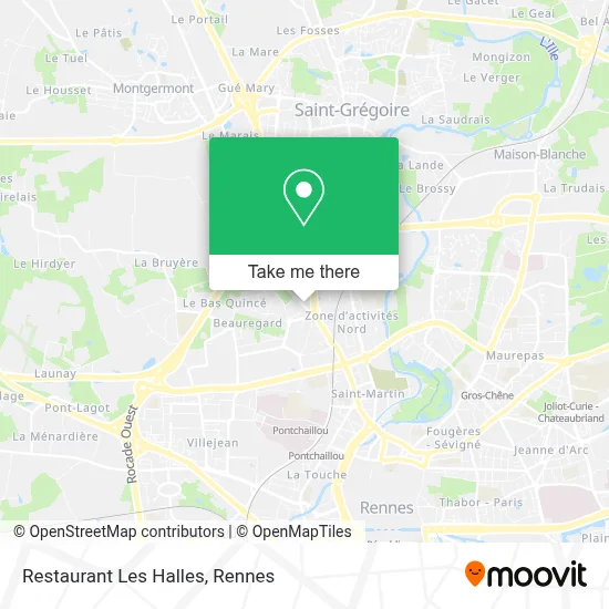 Restaurant Les Halles map