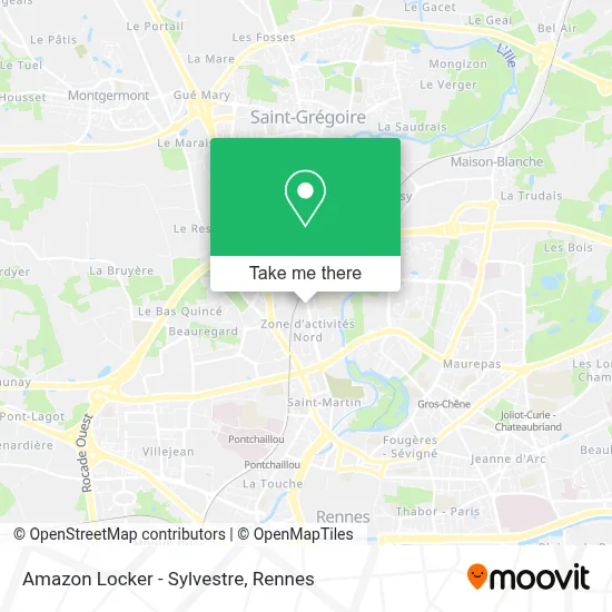 Amazon Locker - Sylvestre map