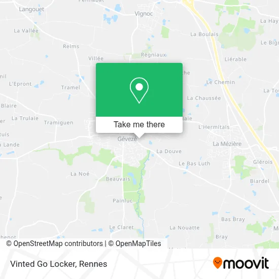 Vinted Go Locker map