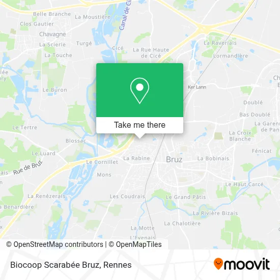 Biocoop Scarabée Bruz map