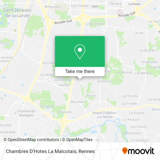 Chambres D'Hotes La Malcotais map