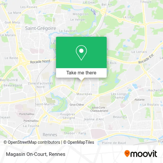 Magasin On-Court map