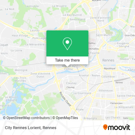 City Rennes Lorient map