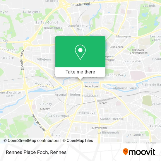 Rennes Place Foch map
