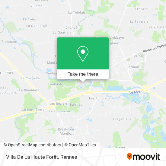 Villa De La Haute Forêt map