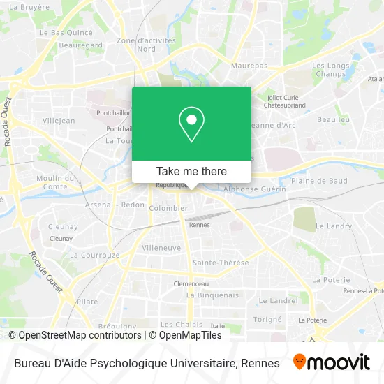 Bureau D'Aide Psychologique Universitaire map