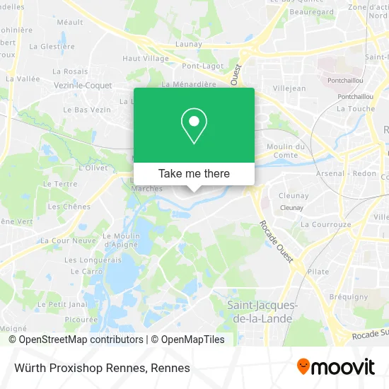 Würth Proxishop Rennes map