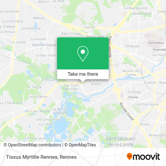 Tissus Myrtille Rennes map