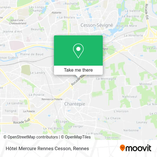 Hôtel Mercure Rennes Cesson map