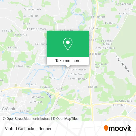 Vinted Go Locker map