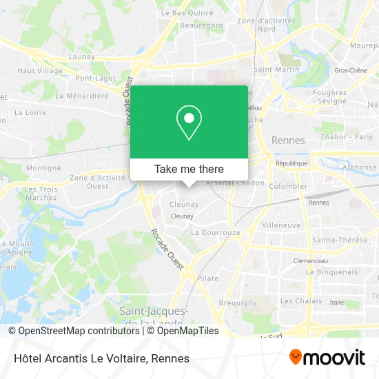 Hôtel Arcantis Le Voltaire map
