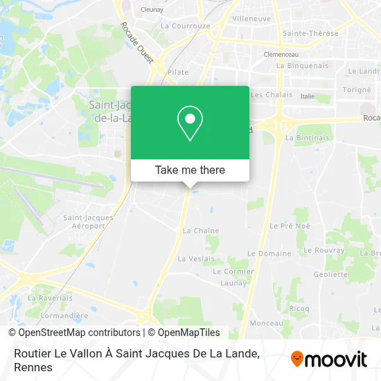 Routier Le Vallon À Saint Jacques De La Lande map