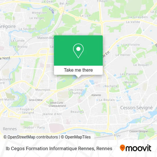 Ib Cegos Formation Informatique Rennes map