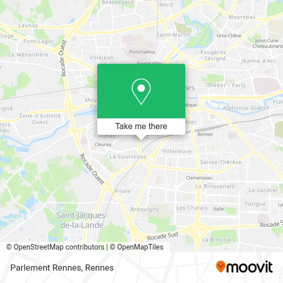 Parlement Rennes map